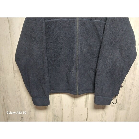 Men's Timberland Polartec Fleece Mock Neck Full Zip Jacket Blue Size Large - Picture 2 of 6